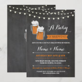 Invitation Un bébé brasse l'invitation de BBQ BabyQ de bières (Devant / Derrière)