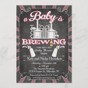 Invitation Un "bébé brasse" l'invitation de BBQ de couples -