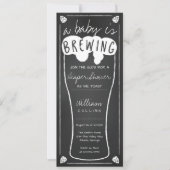 Invitation Un Bébé Brasse L'Invitation Douche, Douche À Baiss (Devant)