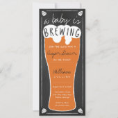 Invitation Un Bébé Brasse L'Invitation Douche, Douche À Baiss (Devant)