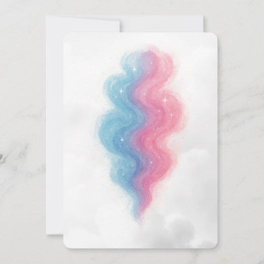 Invitation Un bébé brasse rose et bleu cauldron (Dos)