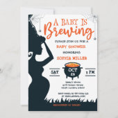 Invitation Un bébé brasse un Baby shower de sorcière d'Hallow (Devant)