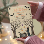 Invitation Un bébé brasse un Baby shower de sorcière d'Hallow