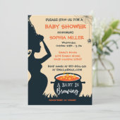 Invitation Un bébé brasse un Baby shower de sorcière d'Hallow (Debout devant)