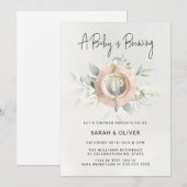 Invitation Un bébé brasse un baby shower de thé de l'après-mi (Devant / Derrière)