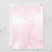 Invitation Un bébé brasse un Baby shower de thé Rose à fleurs (Dos)