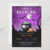 Invitation Un bébé brasse un Baby shower d'Halloween (Devant)