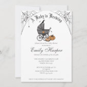 Invitation Un bébé brasse un Baby shower d'Halloween (Devant)