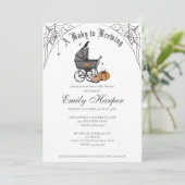 Invitation Un bébé brasse un Baby shower d'Halloween (Debout devant)