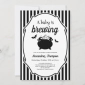 Invitation Un bébé brasse un Baby shower d'Halloween (Devant)