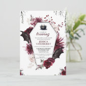 Invitation Un bébé brasse un Baby shower d'Halloween (Debout devant)