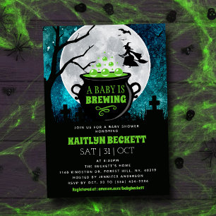 Invitation Un bébé brasse un Baby shower d'Halloween
