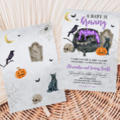 Invitation Un bébé brasse un Baby shower d'Halloween