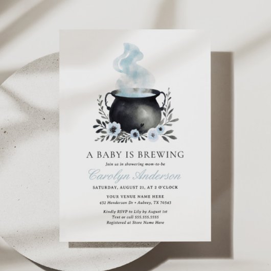 Invitation Un bébé brasse un Baby shower d'Halloween