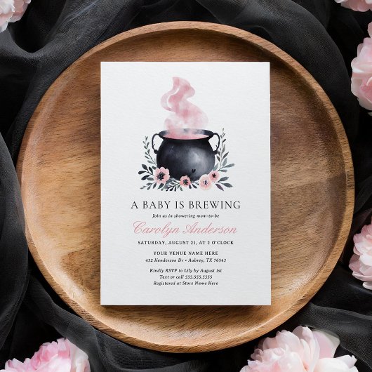 Invitation Un bébé brasse un Baby shower d'Halloween