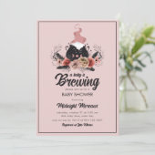 Invitation Un bébé brasse un Baby shower d'Halloween (Debout devant)