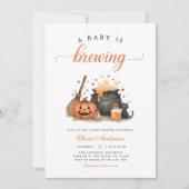 Invitation Un bébé brasse un Baby shower d'Halloween (Devant)