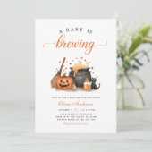 Invitation Un bébé brasse un Baby shower d'Halloween (Debout devant)