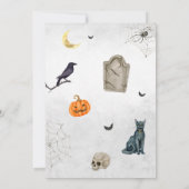 Invitation Un bébé brasse un Baby shower d'Halloween rose (Dos)