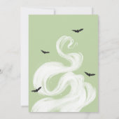 Invitation Un bébé brasse un Baby shower d'Halloween vert (Dos)