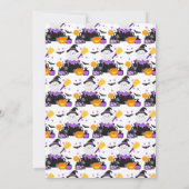 Invitation Un bébé brasse un Baby shower d'Halloween violet (Dos)