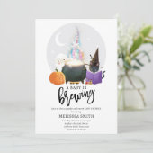 Invitation Un bébé brasse un Baby shower Éffrayant Halloween (Debout devant)