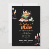 Invitation Un bébé brasse un baby shower gothique (Devant)