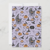 Invitation Un bébé brasse un Baby shower gothique violet (Dos)