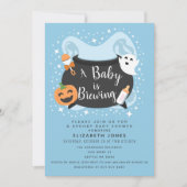Invitation Un bébé brasse un garçon Baby shower d'Halloween (Devant)