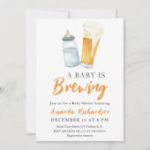 Invitation Un Bébé Brasse Une Bouteille Baby shower Bière (Devant)