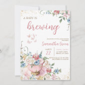 Invitation Un bébé brasse une douche (Devant)