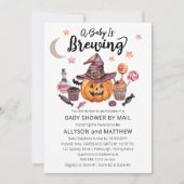 Invitation Un bébé brasse une douche d'Halloween par la poste (Devant)
