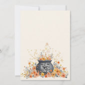 Invitation Un Bébé Brûle Le Baby shower Floral D'Halloween (Dos)