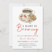 Invitation Un Bébé Brûle Un Baby shower De Coupe Du Café (Devant)