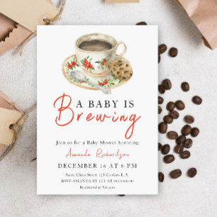 Invitation Un Bébé Brûle Un Baby shower De Coupe Du Café