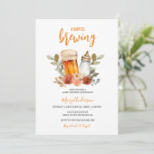 Invitation Un Bébé Brûle Un Baby shower Floral Orange Brûlé (Debout devant)