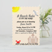 Invitation Un Bébé De Plage Est En Route ! (Debout devant)