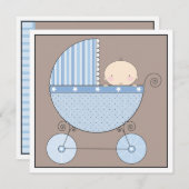 Invitation Un bébé doué en Baby shower de transport Invitatio (Devant / Derrière)