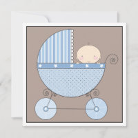 Un bébé doué en Baby shower de transport Invitatio