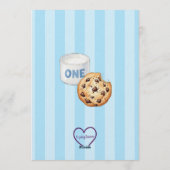 Invitation Un bébé doux, cookie bleu 1er anniversaire (Dos)