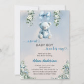 Invitation Un Bébé Doux Est En Chemin - Baby shower Ours (Devant)