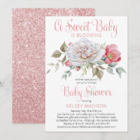 Un Bébé Doux Est En Pleine Floraison Baby shower V