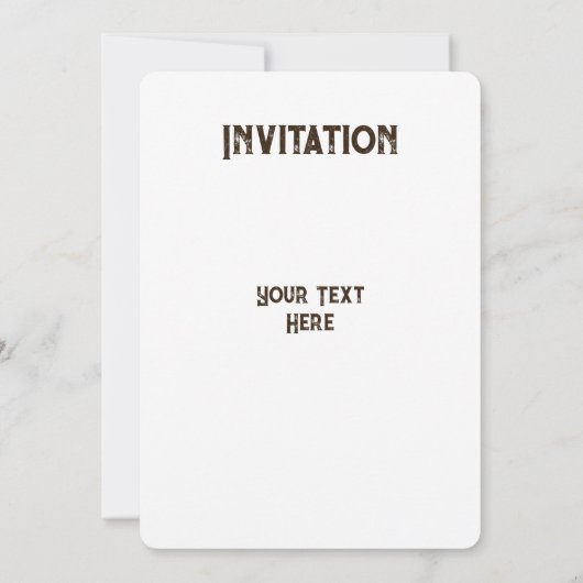 Invitation Un bébé éléphant qui sonne heureux dans la savane (Dos)