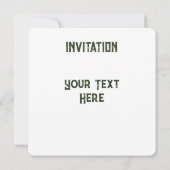 Invitation Un bébé éléphant qui sonne heureux dans la savane  (Dos)