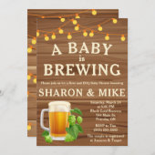 Invitation Un Bébé Est En Train De Brasser ! Baby shower à th (Devant / Derrière)