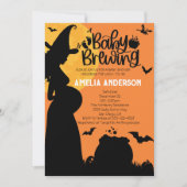 Invitation Un Bébé est en train de brasser | Baby shower de s (Devant)