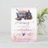 Invitation Un Bébé est en train de brasser | Baby shower d'Ha (Debout devant)