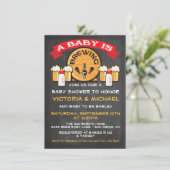 Invitation Un bébé est en train de brasser bébé douche Invita (Debout devant)