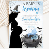 Invitation Un bébé est en train de brasser Blue Halloween Bab