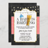 Invitation Un bébé est en train de brasser Chalkboard Bière B (Devant / Derrière)